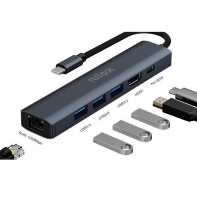 NILOX TECH – 6in1 USB-C Docking station