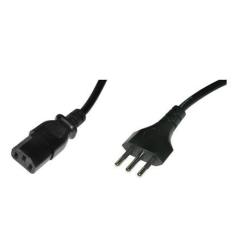 NILOX TECH – Cavo alimentazione con connettore IEC-C13 a connettore CEI 23-16/VII, lunghezza cavo 2 mt, femmina a maschio