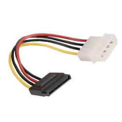 NILOX TECH – Cavo alimentazione con connettore SATA 15pin M to 5.25″ 4pin M 0.15m, lunghezza cavo 15 cm