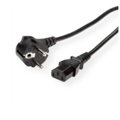 NILOX TECH – Cavo di Alimentazione con spina di sicurezza angolata a 90° con connettore CEE 7/7 a connettore IEC C13, maschio a femmina, lunghezza cavo 3 mt