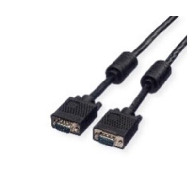 NILOX TECH – Cavo di collegamento con connettori HD -Sub 15 Pin, maschio a maschio, lunghezza cavo 2 mt, doppia schermatura, HQ VGA + FERRITE + DDC
