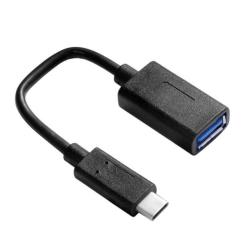 NILOX TECH – Adattatore con connettore USB-C 3.1 maschio a connettore USB-A 3.0 femmina, lunghezza cavo 10cm, velocità trasferimento dati 10 Gbit/s