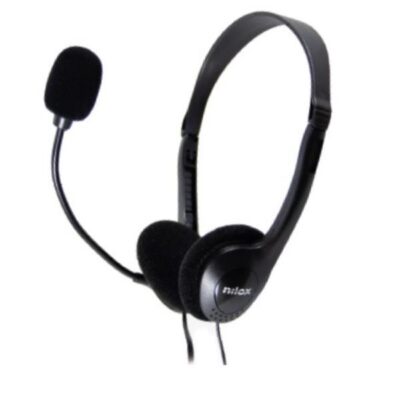 NILOX TECH – Cuffia con connessione porta USB, regolazione del suono, modalità mute del microfono
