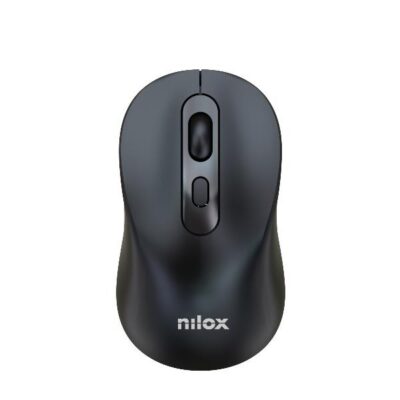 NILOX TECH – Mouse ottico, connessione wireless DUAL (BT 5.2 e Dongle 2.4GHZ), ricaricabile tramite porta USB-C, cavo incluso, 4 tasti