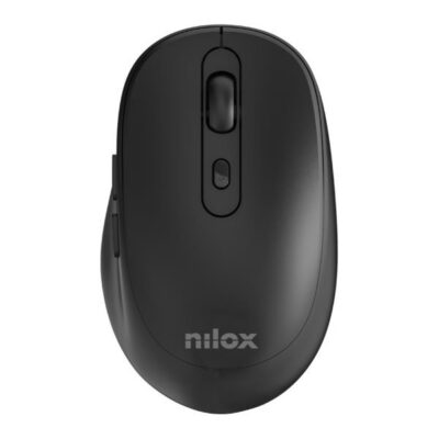 NILOX TECH – Mouse ottico, connessione wireless 2.4 Ghz, 3200DPI, 6 tasti, funziona con pile AA(non incluse)