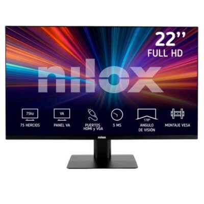 NILOX TECH – Monitor 22″ 75Hz/FHD/VA/HDMI/VGA/5ms
