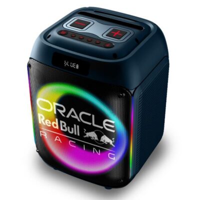 REDBULL – Speaker wireless, potenza audio 40 Watt, potenza RMS: 20W per un suono chiaro e potente, luci LED multicolore, connessione wireless, controllo remoto, maniglia integrata