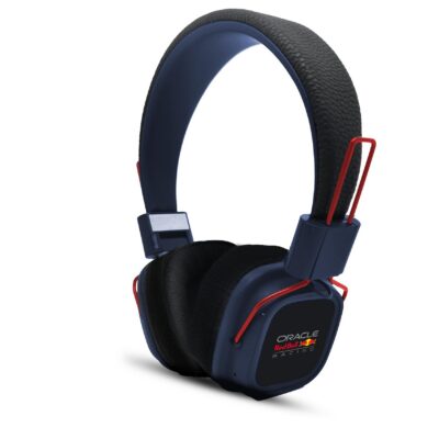 RED BULL – Cuffie wireless stereo, design ispirato alle cuffie della F1, driver da 40 mm, comandi integrati dalla cuffia, microfono integrato, ricarica tramite porta USB-C