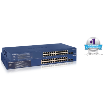 Netgear Switch Smart Managed Pro PoE+ Gig Ethernet a 24 porte 2 p SFP Insight