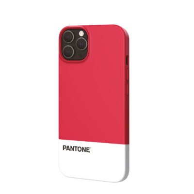 PANTONE – Cover in TPU bicolore rosso e bianco bordi anti-scivolo protezione tasti laterali compatibile con Apple iPhone 13 Pro