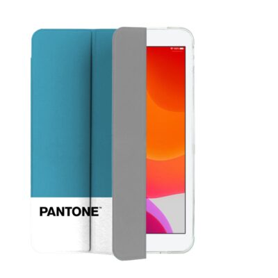 PANTONE – Custodia a libro bicolore azzurro e bianco in TPU compatibile con Apple iPad 10.2″ 7/8/9 gen