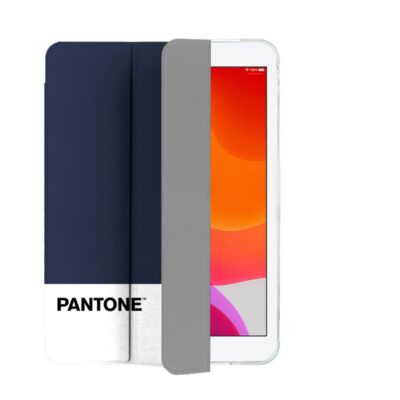 PANTONE – Custodia a libro bicolore blu navy e bianco in TPU compatibile con Apple iPad 10.2″ 7/8/9 gen