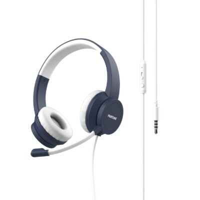 PANTONE – Cuffia a filo per utilizzo PC con presa jack 3.5mm, lunghezza cavo 1.2 mt, controllo remoto integrato [IT COLLECTION]