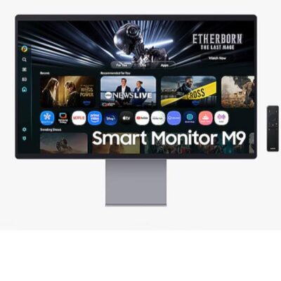 S32FM900 Smart Monitor, UHD QD-OLED con USB-C, Webcam, Speaker e Telecomando