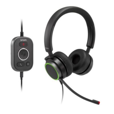 SNOM Cuffie biauricolare A330D USB-A e jack 3.5mm