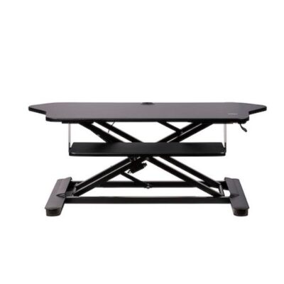 Scrivania ad angolo Sit Stand con Vassoio per Tastiera – Ampia Superficie (908x530mm)