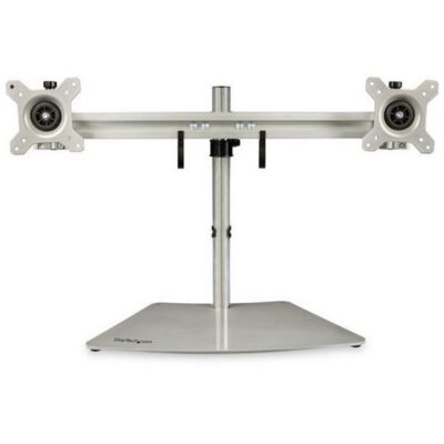 Supporto per due monitor – Orizzontale – Argento