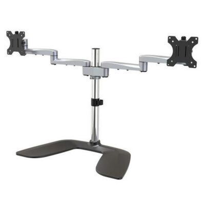 Supporto Doppio Monitor in Acciaio e Alluminio