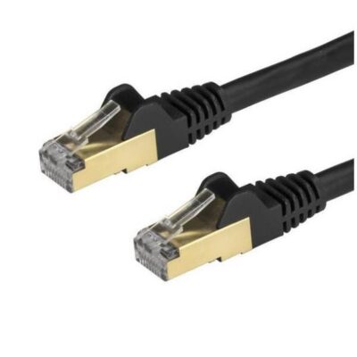 Cavo di Rete Schermato Cat6a STP da 2m – Nero
