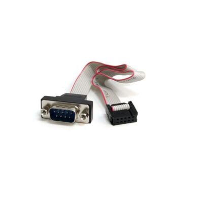 Cavo per montaggio a pannello seriale maschio 9 pin a collettore scheda madre 10 pin da 40 cm ca.