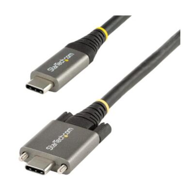 Cavo USB-C con viti di bloccaggio laterali da 50cm – Cavo da USB-C a USB- C certificato 10Gbps – Cavo USB-C 3.2 Gen 2 – 100W (5A) PD – Supporta DP Alt Mode – Cavo dati e di ricaric