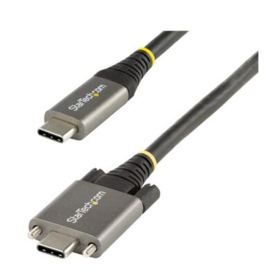 Cavo USB-C con viti di bloccaggio laterali da 1m – Cavo da USB-C a USB- C certificato USB-IF 10Gbps – Cavo USB-C 3.1/3.2 Gen 2 – 100W (5A) PD – Supporta DP Alt Mode – Cavo dati e d