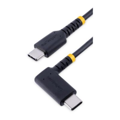 Cavo di Ricarica USB-C a 90° da 15cm – Cavetto di Ricarica Veloce USB Tipo-C per uso intensivo – Cavo Dati USB 2.0 Type-C a C in Resistente Fibra Aramidica – PD 60W 3A – Cavetto US