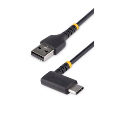 Cavo da USB-A a USB-C a 90° da 15 cm – Cavetto di Ricarica Veloce USB Tipo C per uso intensivo – Cavo Dati da USB 2.0 Type-A a Type-C in Resistente Fibra Aramidica – Cavo USB Corto
