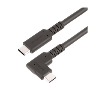 Cavo USB-C angolare robusto da 50 cm, USB 3.2 Gen 2 (10 Gbps), cavo di trasferimento dati USB type-C ad angolo retto, DP Alt Mode 4K 60Hz, 100W Power Delivery – Cavo USB Tipo C a 9