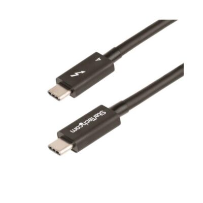 Cavo Thunderbolt 4 da 50cm – 40Gbps – PD 100W – Cavo Video/Trasferimento dati 4K/8K – Cavo Thunderbolt Certificato Intel Compatibile con USB4/Thunderbolt 3/USB 3.2/USB Tipo C/Displ