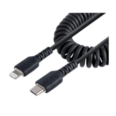 Cavo USB-C a Lightning da 1m Certificato MFi, Cavetto iPhone Spiralato di Ricarica