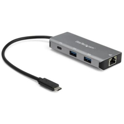 Hub USB-C a 3 porte – 2x USB-A 1x USB-C 1x RJ45