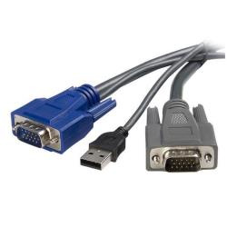 Cavo KVM ultra-sottile VGA USB 2 in 1 1,8 m