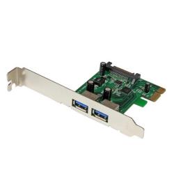 Adattatore scheda SuperSpeed USB 3.0 con 2 porte PCI Express (PCIe) con UASP – Alimentazione SATA