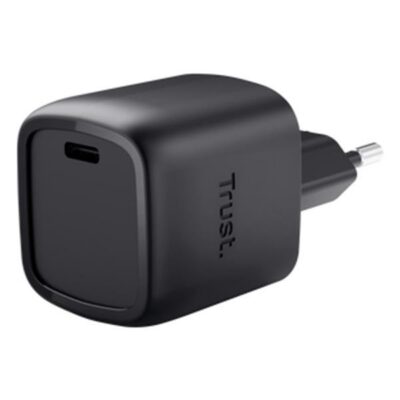 ALIMENTATORE USB-C GAN 30W – PLASTICA RICICLATA 50% – TRUST MAXO – NERO