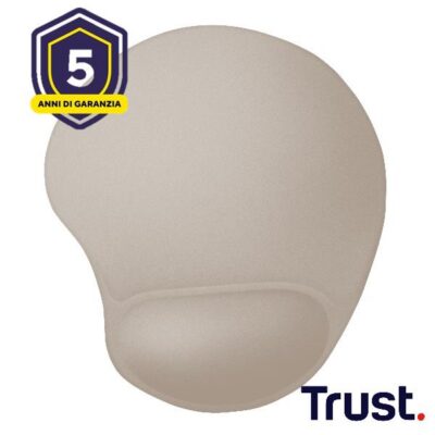 TAPPETINO/MOUSEPAD ERGONOMICO CON POGGIAPOLSO – TRUST BIGFOOT – BEIGE