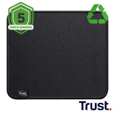 TAPPETINO/MOUSEPAD 250×210 REALIZZATO CON MATERIALI RICICLATI – TRUST BOYE – LAVABILE – NERO