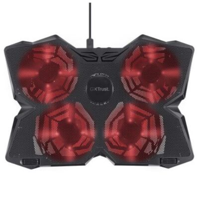 SUPPORTO/RIALZO CON 4 VENTOLE DI RAFFREDDAMENTO PER LAPTOP FINO 17.3″ – TRUST GXT 278 YOZU – NERO
