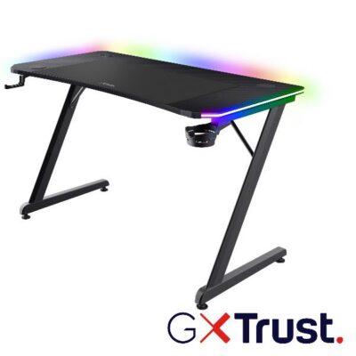 SCRIVANIA GAMING RGB PRO DESK – TRUST GXT710 LUMINUS PRO RGB – NERO