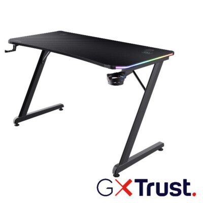 SCRIVANIA GAMING RGB DESK – TRUST GXT 709 LUMINUS – NERO