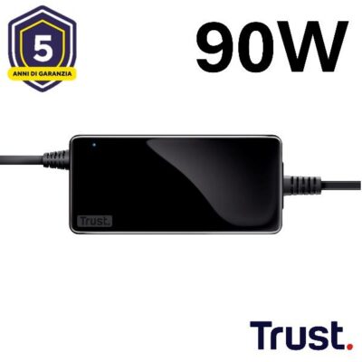 ALIMENTATORE/CARICABATTERIA UNIVERSALE LAPTOP/NOTEBOOK 90W – TRUST PRIMO – NERO