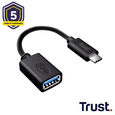 ADATTATORE DA USB-C (MASCHIO) A USB-A (FEMMINA) – TRUST CALYX – NERO