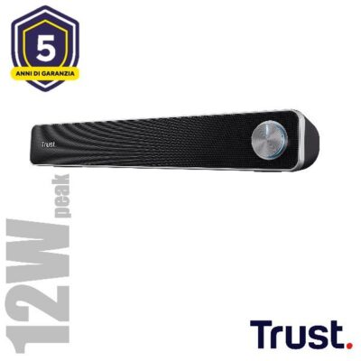 SOUNDBAR SPEAKERS 12W PICCO (6W RMS) – TRUST ARYS – NERO