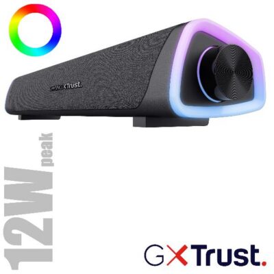 SOUNDBAR GAMING SPEAKERS 12W PICCO (6W RMS) ILLUMINATA RGB – TRUST GXT620 AXON – NERO
