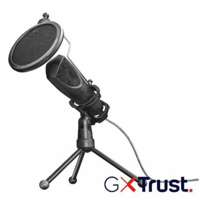 MICROFONO GAMING CABLATO USB 1,5M SUPPORTO TREPPIEDE – TRUST GXT232 MANTIS – NERO