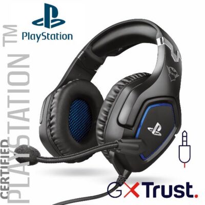 CUFFIE GAMING CABLATE JACK 3,5MM PLAYSTATION® CERTIFICATE, DRIVER 50MM – TRUST GXT488 FORZE NERO