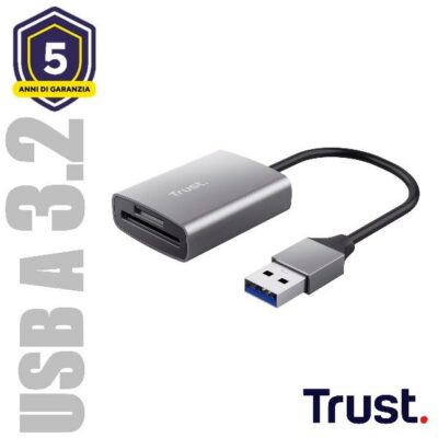 CARDREADER VELOCE USB-A 3.2 – TRUST DALYX ALLUMINIO