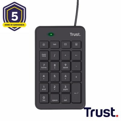 TASTIERINO NUMERICO CABLATO 145CM – TRUST XALAS – NERO