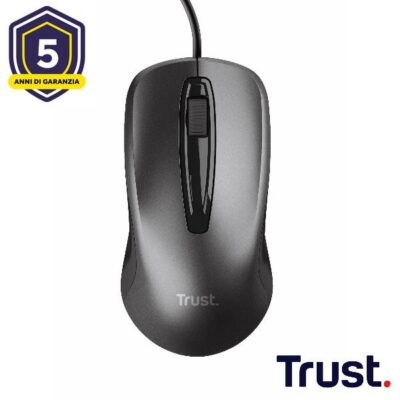 MOUSE CABLATO 170CM – 1200 DPI – TRUST NERO