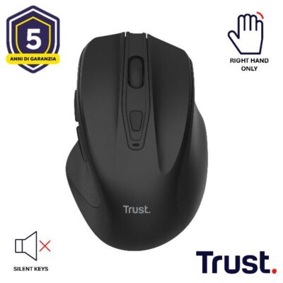 MOUSE WIRELESS SILENZIOSO – 2200DPI – TRUST NITO – NERO